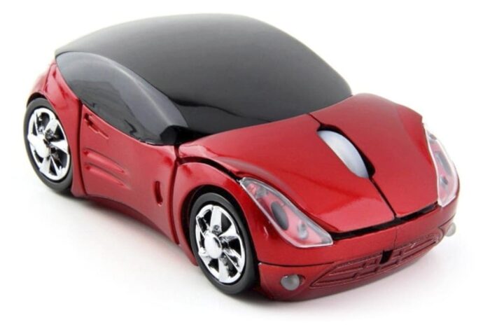 Kabellose optische Maus in Form eines Autos