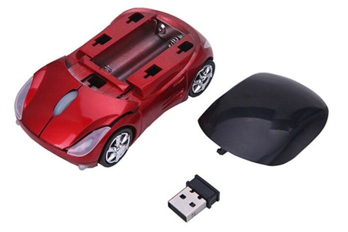 Kabellose optische Maus in Form eines Autos