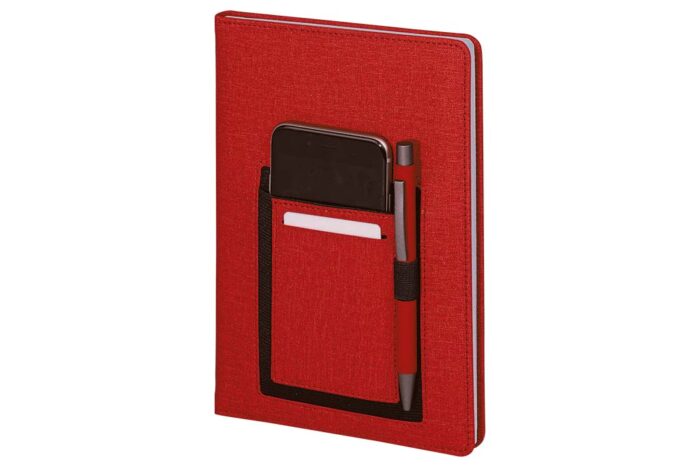 Notizbuch mit Handyfach