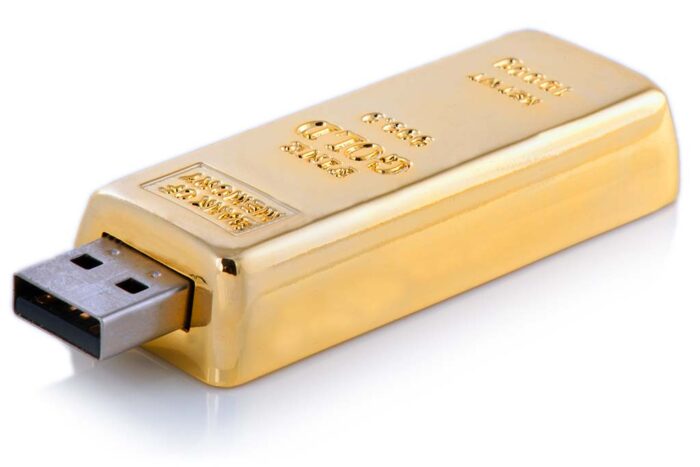 USB-Stick in Goldbarren-Form