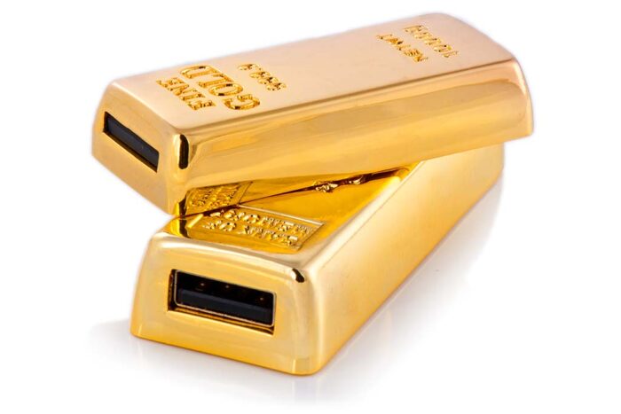 USB-Stick in Goldbarren-Form