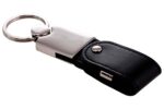 USB-Stick Metall mit Ledereinsatz