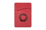 Karten Halterung mit Ring selbstklebend für Handy aus Leder