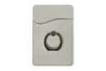 Karten Halterung mit Ring selbstklebend für Handy aus Leder