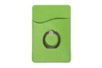 Karten Halterung mit Ring selbstklebend für Handy aus Leder