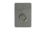 Karten Halterung mit Ring selbstklebend für Handy aus Leder