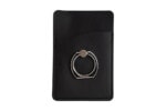 Karten Halterung mit Ring selbstklebend für Handy aus Leder