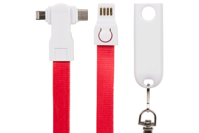 Full Color Lanyard mit Ladekabel