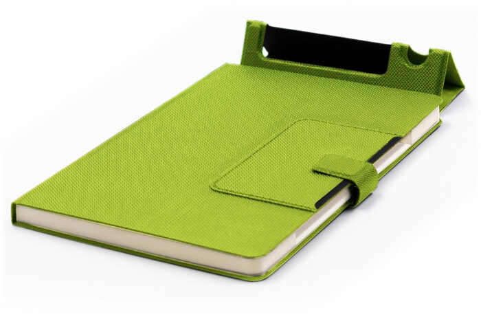 Notizbuch mit Handyständer