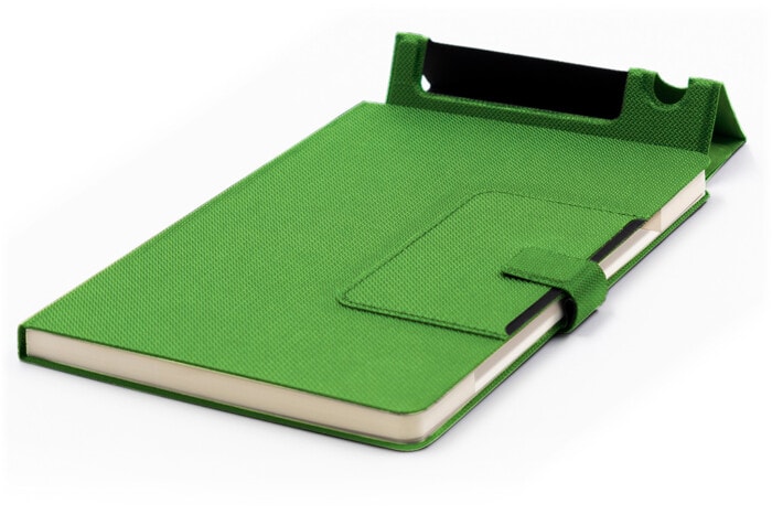 Notizbuch mit Handyständer