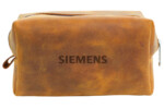 Leder Make-up & Rasier Tasche