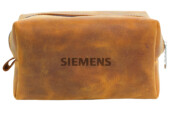 Leder Make-up & Rasier Tasche