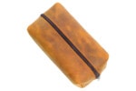 Leder Make-up & Rasier Tasche