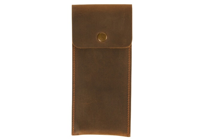 Leder Federmäppchen mit Druckknopf