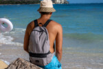 Faltbarer Rucksack und Schultertasche