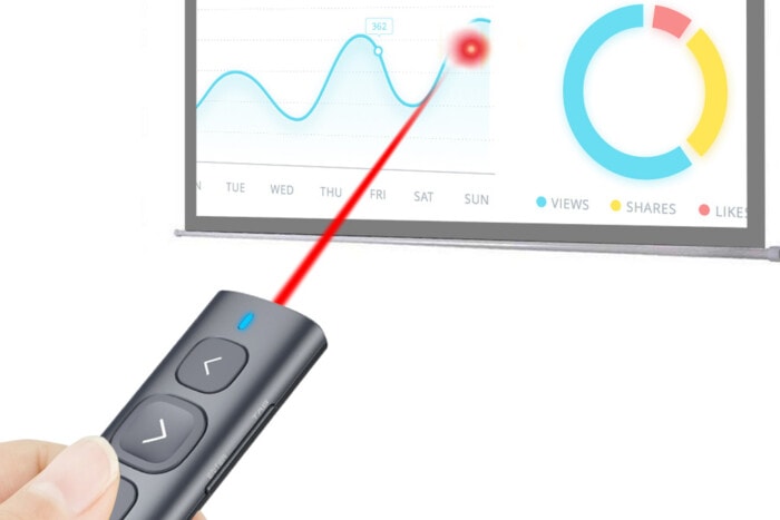 Wireless Laser-Präsentationsfernbedienung mit Pointer-Funktion