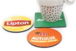 personalisierter untersetzer mit logo