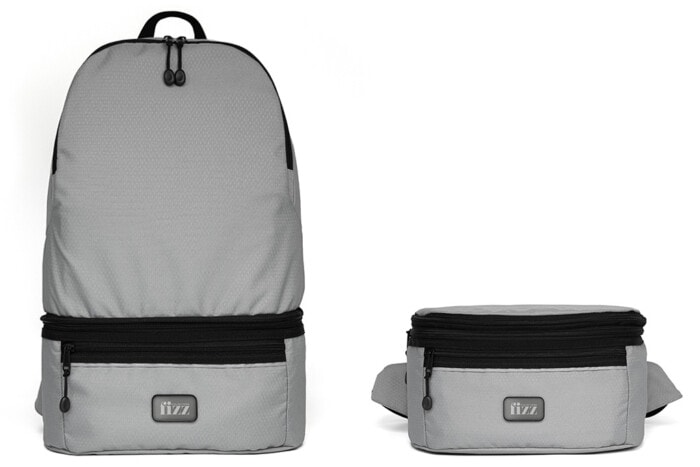 Faltbarer Rucksack und Schultertasche