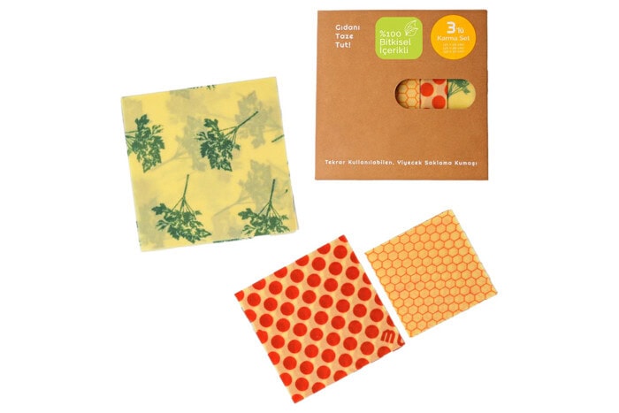 Vegane Wachstücher – 3er Set