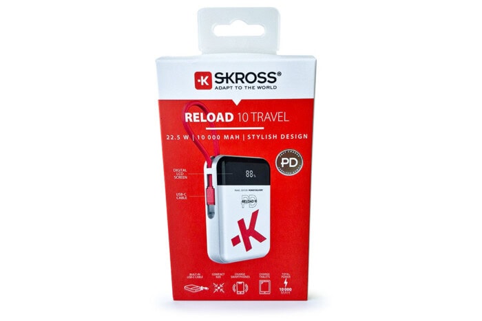 SKROSS 10.000 mAh Schnellladegerät mit integriertem Type-C Kabel