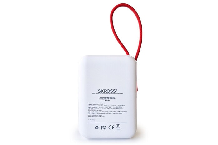 SKROSS 10.000 mAh Schnellladegerät mit integriertem Type-C Kabel