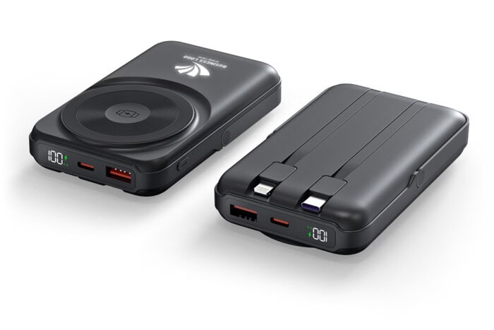 10.000 mAh MagSafe Powerbank mit Handyhalterung und Uhrenladegerät