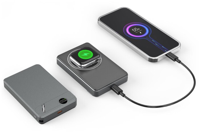 MagSafe Powerbank mit Handyhalterung – 3-in-1 Wireless Charger