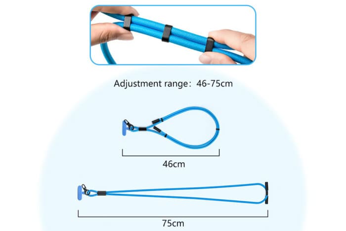 Verstellbares Umhängeband für flexiblen Tragekomfort