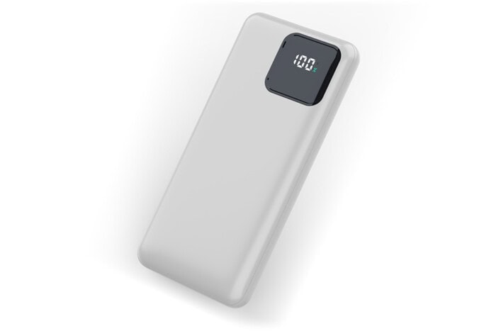 10.000 mAh Powerbank mit integrierten USB-C- & Lightning-Kabeln
