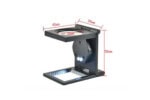 10X Klappbare Metall-Lupe mit 2 LEDs und Skala