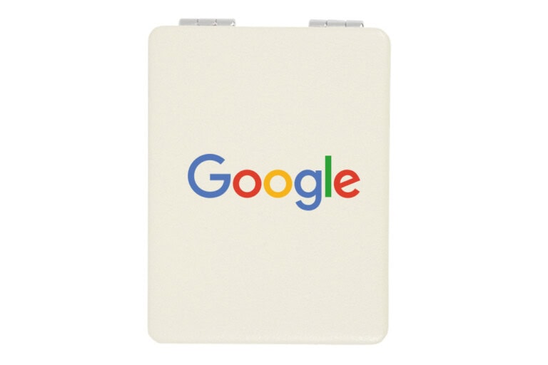 Rechteckiger Taschenspiegel mit Kunstleder