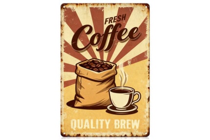 Retro Blechschild im Vintage-Stil