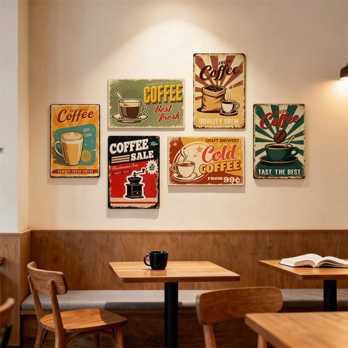 Retro Blechschild im Vintage-Stil