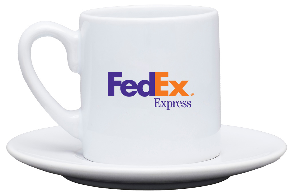 Espresso-Tasse mit Untertasse aus Porzellan