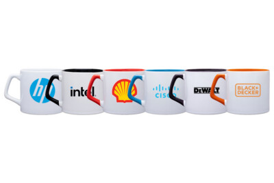 Porzellan-Kaffeetasse mit komfortablem Henkel